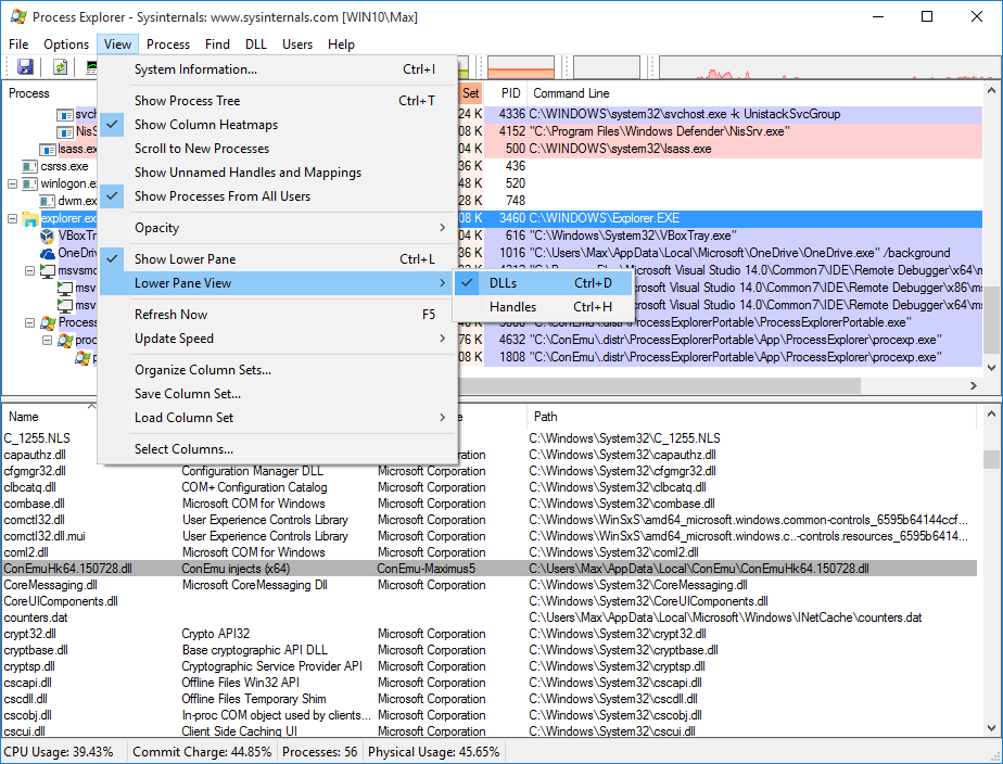 Loaded dynamic libraries