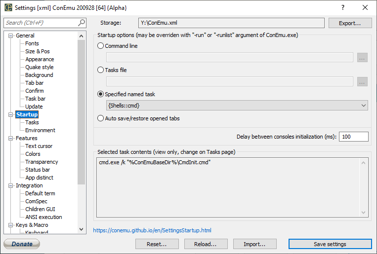 ConEmu  Configuring Cmd Prompt