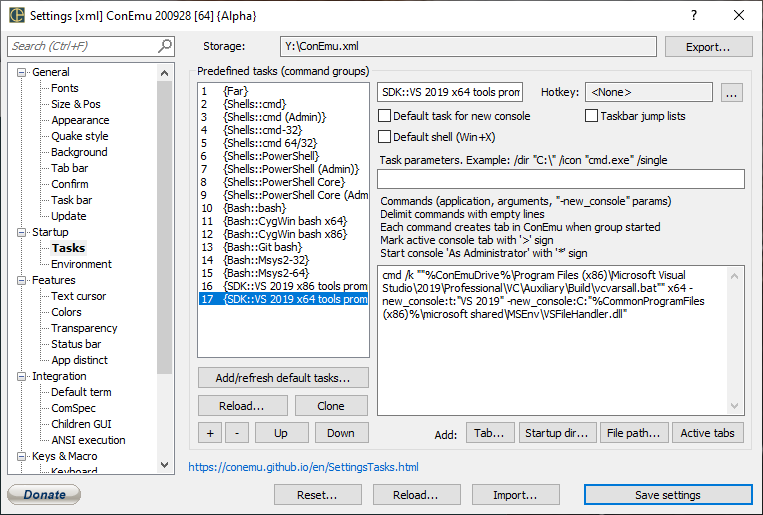 ConEmu  Configuring Cmd Prompt